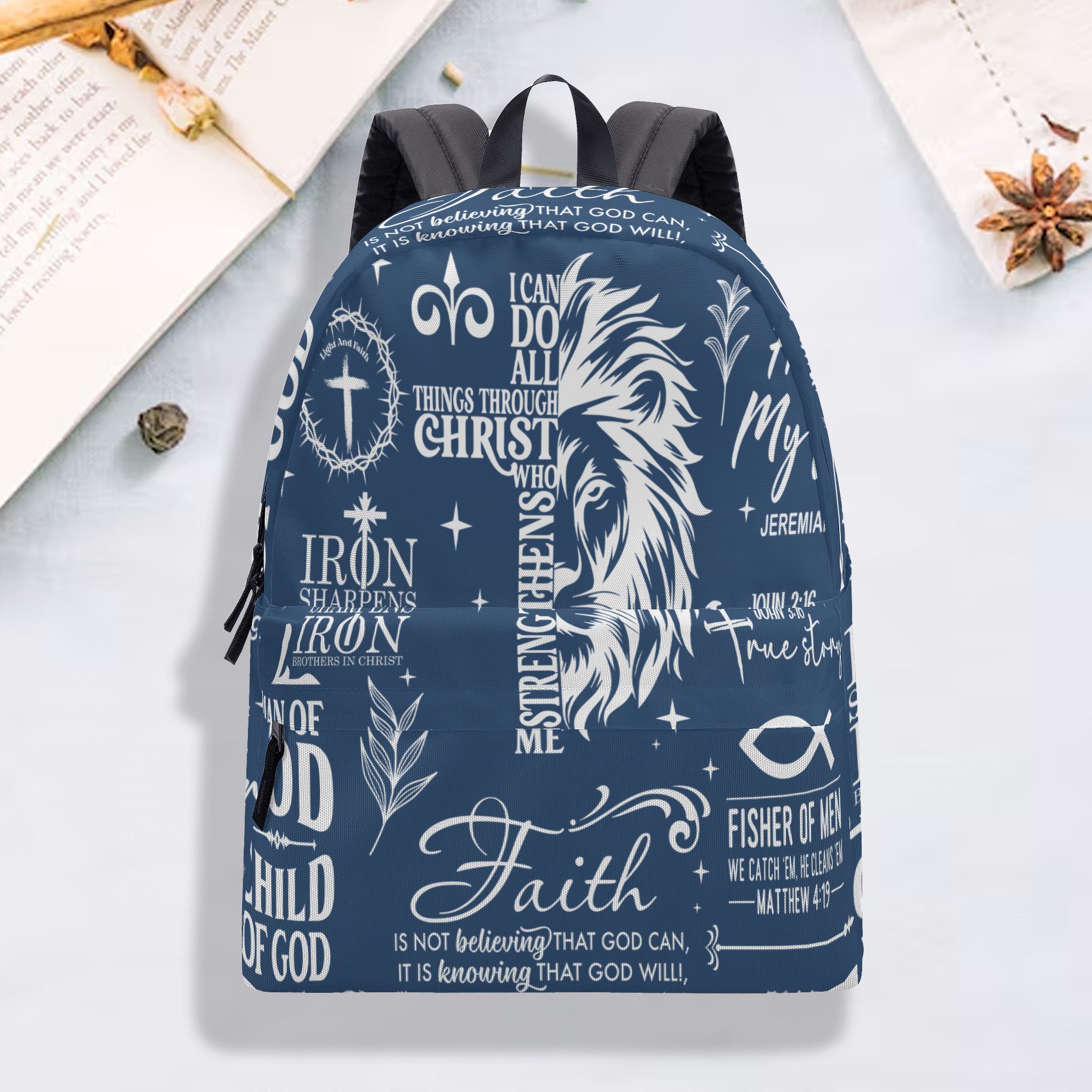 Jesus Prayer Christian Backpack, Jesus Backpack, Christian Prayer Jesus Backpack, PLAF06
